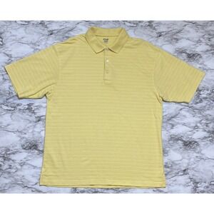 PING Collection Golf Polo Men's Shirt L Yellow Performance Dynamics Short Sleeve